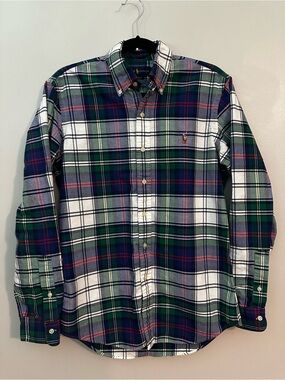 Polo Ralph Lauren Men's Classic Madras Plaid Button-Down Shirt Size Small